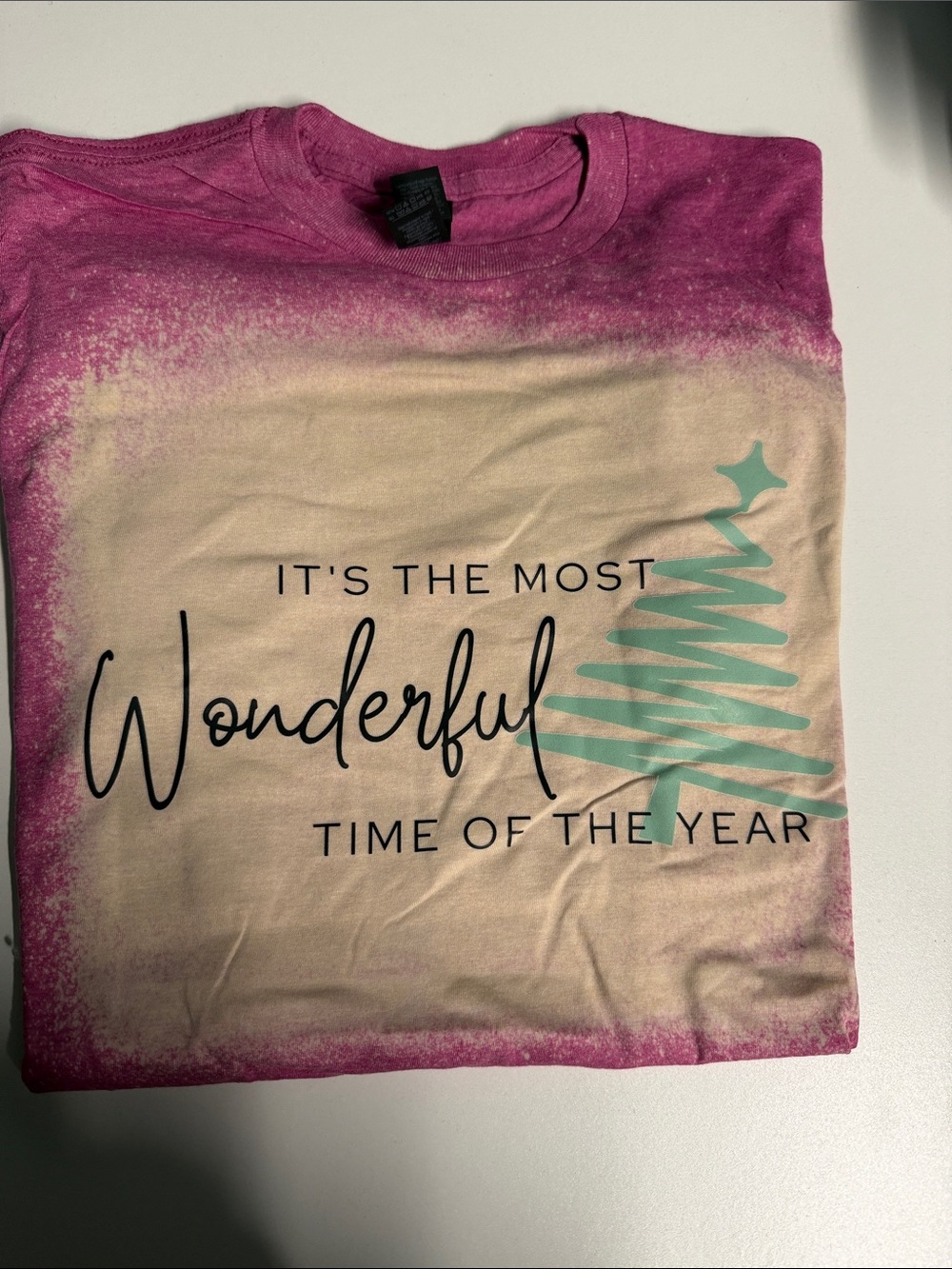 Women's Short Sleeve Tee - Pink Cream 'It's the Most Wonderful Time'